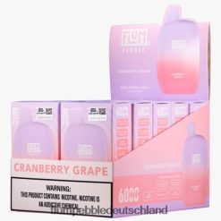 JD4B28 Flum Pebble Best Flavor FLUM PEBBLES 6000 Züge 10 Packungen Cranberry-Traube