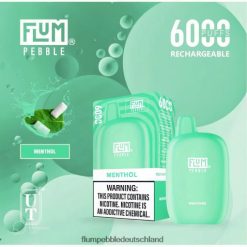 JD4B57 Flum Pebble Near Me FLUM PEBBLES 6000 Züge Menthol