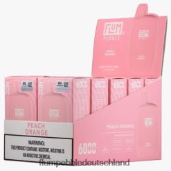 JD4B63 Flum Pebble Deutschland FLUM PEBBLES 6000 Züge 10 Packungen Pfirsichorange