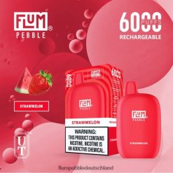JD4B76 Flum Pebble Flavors FLUM PEBBLES 6000 Züge Strohmelone