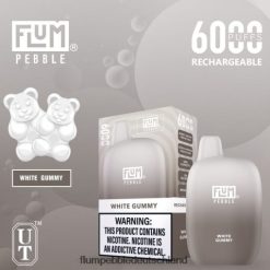 JD4B87 Flum Pebble Near Me FLUM PEBBLES 6000 Züge weißes Gummi