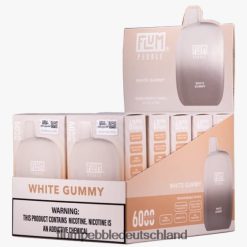 JD4B88 Flum Pebble Best Flavor FLUM PEBBLES 6000 Züge 10 Packungen weißes Gummi